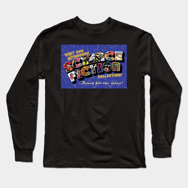 Library Week Postcard - Science Fiction Long Sleeve T-Shirt by alexp01